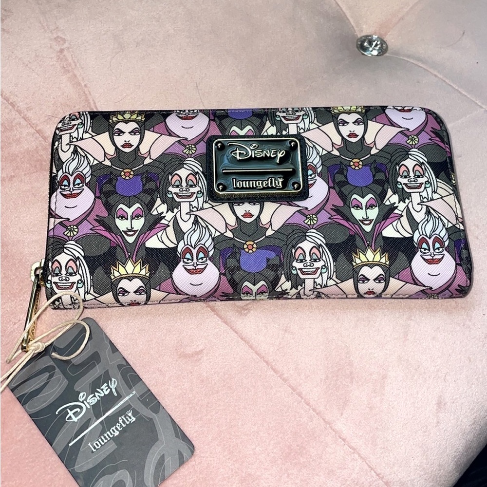 Villains AOP Loungefly wallet NWT